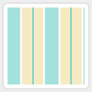 Pattern of pastel yellow and pastel blue stripes Sticker